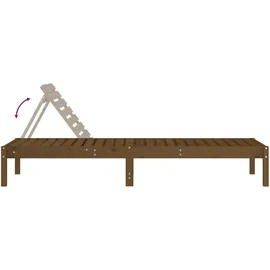 vidaXL Sonnenliege 199,5 x 60 x 74 cm Honigbraun