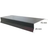sarei haus- und gartentechnik Stirnbrettprofil 1000 x 75 x 25 cm anthrazit