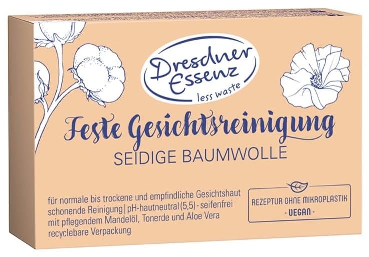 Dresdner Essenz Feste Gesichtsreinigung Baumwolle Gesichtsseife 40 g