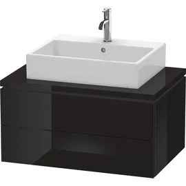 Duravit L-Cube 82x54,7cm, sw hgl, f Kons, 2 Schubkästen