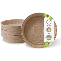 BIOZOYG 50 Stück Minikuchenform ? 18 cm Backform, Einwegform, Kuchenform - Kompostierbar, Umweltfreundlich, Rund, Perfekt für Minikuchen