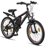 Licorne Bike Guide Premium Mountainbike in 20, 24 und 26 Zoll Fahrrad für Mädchen, Jungen, Herren und Damen - Shimano 21 Gang-Schaltung, Kinderfahrrad, Kinder