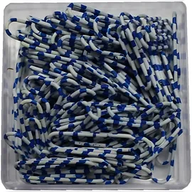 Alco Briefklammer ZEBRA Metall kunststbe 50mm weiß-blau 100 Stück