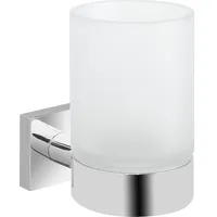 Evenes Glashalter Elean, Messing verchromt, Glas satiniert - 93