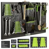Baumarktplus Werkzeugwand 120 x 60 cm 17 tlg. Set Metall Lochwand Werkzeugaufbewahrung Lagersystem