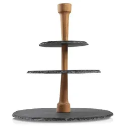 Boska Party Tower Schwarz, Holz Rund