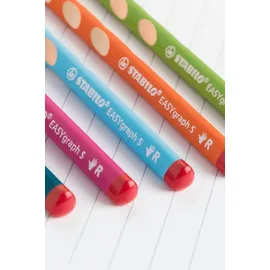 Stabilo Schul-Set für Rechtshänder EASYgraph S in pink inkl. Spitzer + Radierer