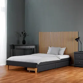 Homestyle4u Polsterbett 140 x 200 cm Grau