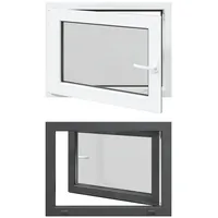 vidaXL Kellerfenster RISOR 80 x 50 cm grau