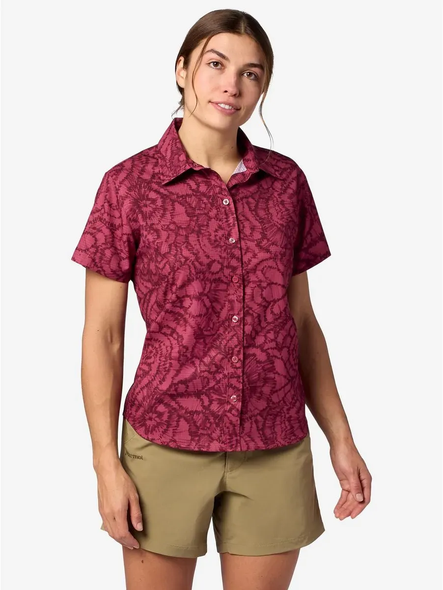 Marmot Wm's Airexchange Short Sleeve Shirt dried rose twirl (42522) M