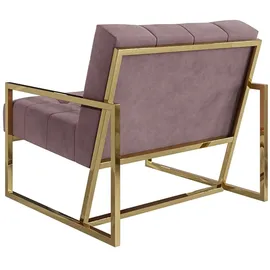 s-style möbel Loungesessel Tampa Samtstoff 0 x 0 x 0 cm Rosa