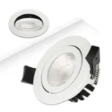 LED Einbaustrahler schwenkbar weiß 8W 650lm warmweiß 36° IP65 EEK F [A-G] Fiai IsoLED 114143