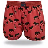 Unabux Boxershorts Prints rot / schwarz / weiß M 2er Pack