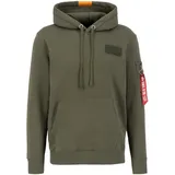 Alpha Industries Red Stripe Kapuzenpullover Dark Green 2XL