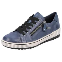 Remonte Plateausneaker, Freizeitschuh, Halbschuh, Schnürschuh mit Außenreißverschluss blau