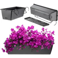 Kadax Blumenkasten mit Griffen, 60 cm, Grau – KADAX