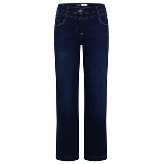 Cecil Damen 3716113 Wide Leg Jeans, Dark Blue wash, W27