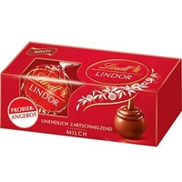 Lindt Pralinen Lindor Milch, 3er Stange, 37g