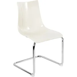 Beliani Esszimmerstuhl 2er Set Cremeweiß