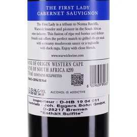 Warwick Estate »The First Lady« Cabernet Sauvignon