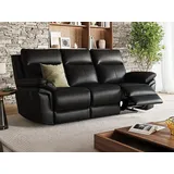vente-unique Relaxsofa 3-Sitzer - Büffelleder - Schwarz - PAKITA
