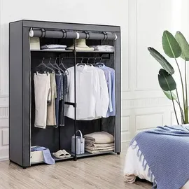 Songmics Aufbewahrungsschrank 140 x 174 x 43 cm Grau