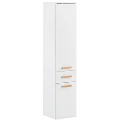 MÖBELPARTNER Bad-Hängeschrank Duo 146599 kreideweiß 32,7 x 35,3 x 160,1 cm