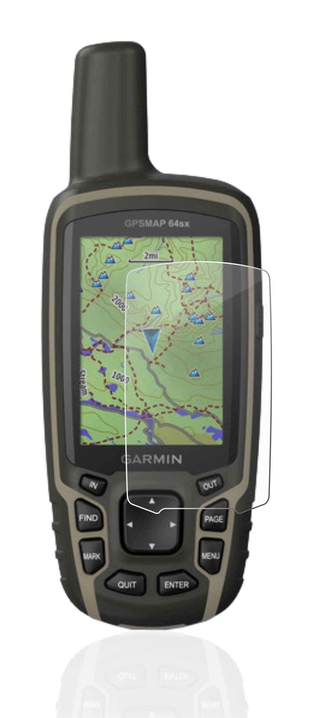 upscreen Panzerfolie Schutzfolie für Garmin GPSMAP 64sx - Schutz-Glas [Klar, 9H Kratzfest, Anti-Fingerprint]