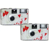 Photo Porst 2x Einwegkamera fliegende Herzen weiß MHD 12.2025 Einwegkamera
