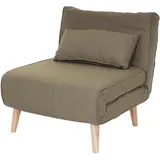 MCW Sessel D35 Stoff/Textil 80 x 90 x 100 cm Grün mit Schlaffunktion