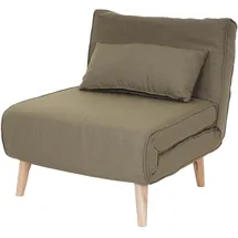 MCW Sessel D35 Stoff/Textil 80 x 90 x 100 cm Grün mit Schlaffunktion