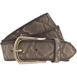 b.belt Sabia Gürtel Leder (dunkel grau/gold metallic dunkel grau/gold metallic)   Braun Damen 