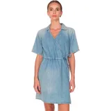 LE TEMPS DES CERISES Jeanskleid FLOE gewickelt Blau XL