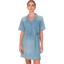 LE TEMPS DES CERISES Jeanskleid FLOE gewickelt Blau XL