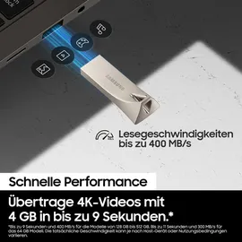 Samsung BAR Plus 256 GB titan grau USB 3.1 MUF-256BE4/APC