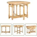 The Living Store Esstisch Rund 110x76 cm Mango Massivholz - Holz Esstisch - Esstisch Rund - Mangoholz Esstisch - Wohnzimmertisch - Essbereich