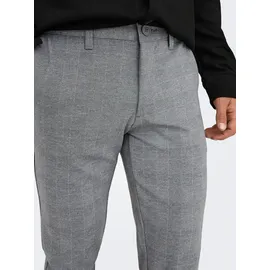 Only & Sons ONSMARK Slim Check Chino Hose Limestone 33 32