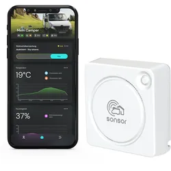 Pironex sonsor mobiles Alarmsystem mit GPS, LTE und WLAN in weiß