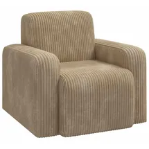 vidaXL Sessel Taupe Cord 72 x 71 x 70 cm Taupe mit Rollen