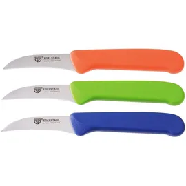 Gräwe Obstmesser, 3er Set, Gemüsemesser, kleines Küchenmesser-Set, Schälmesser, Edelstahl, bunt, super scharf geschliffen