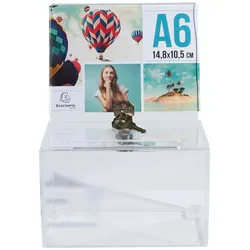 Exacompta 89358D 2x Urne A6 (15x10,5x10 cm), Exacryl - Kristall