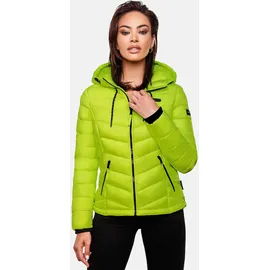 Marikoo Damen, Jacke Steppjacke Winter Übergangsjacke gesteppt Herbst B403 [B403-Kuala-Neon-Grün-Gr.XS] - XS