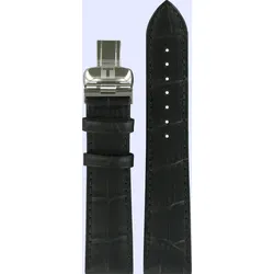 Tissot - Leder Tissot Tradition Lederband Schwarz 20/18mm T600031944 - alligator-prägung,rind,schwarz