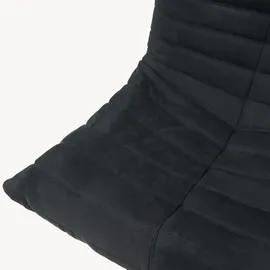 [en.casa] Bodensessel Kodsø Mikrofaser 75 x 90 x 100 cm Schwarz