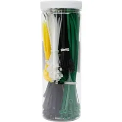 Kopp 324601099 Kabelbinder-Set, Inhalt: 300 Stück, verschiedene Größen und Farben  - 3 Stück