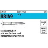 Hörger & Geßler Stockschraube 6x160 Edelstahl A2 blank
