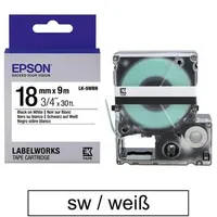 Epson LK-5WBN Beschriftungsband, 18mm, schwarz/weiß (C53S655006)