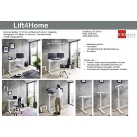 Livetastic Schreibtisch Levu weiß