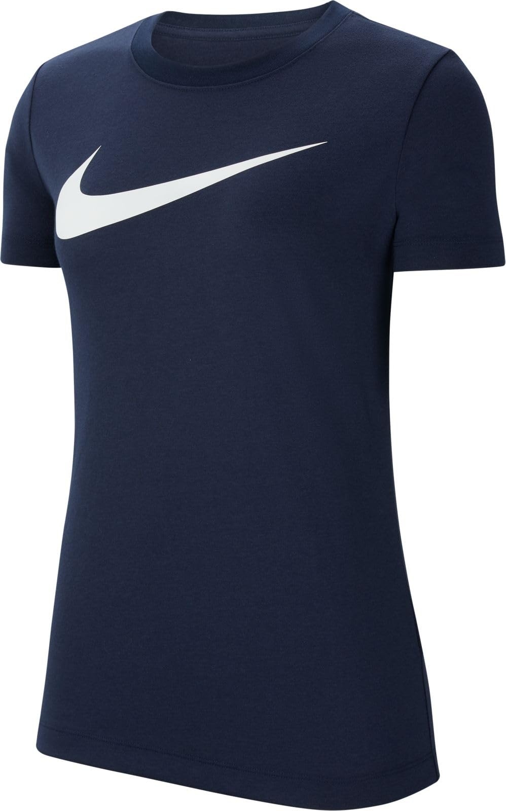 Nike Damen Team Club 20 Tee voor dames T Shirt, Obsidian/White, L EU