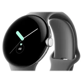 Google Pixel Watch LTE polished silver Sportarmband charcoal